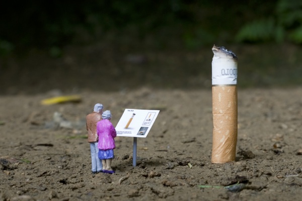 Arte de rua de cigarros com inspirações arte de rua