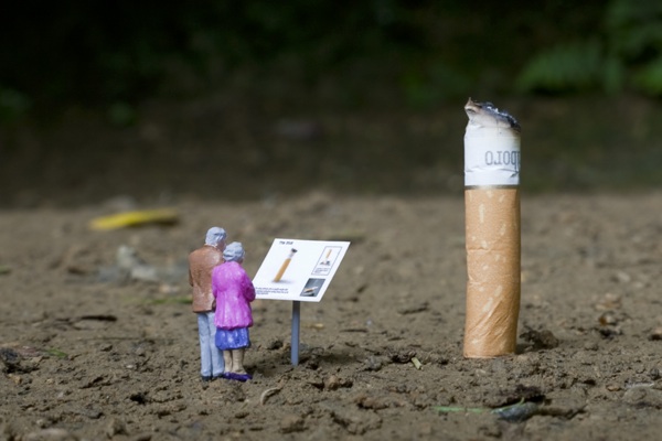 Arte de rua de cigarros com inspirações arte de rua