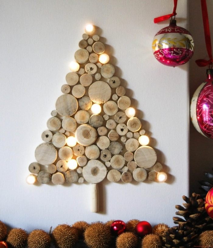 tridimensional-árvore de natal-criativamente-design-de-toras-decoração da sala de estar