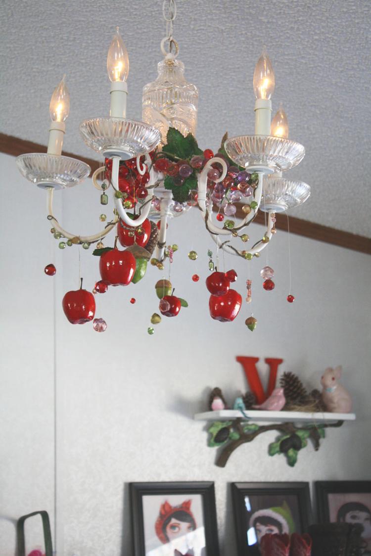 lustre decoração natal natal bugiganga cordão transparente