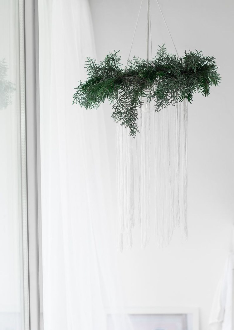 decoração lustre natal minimalista faça sua própria ideia