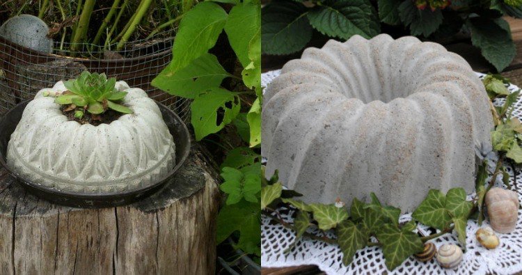 Bolo-cozimento-molde-plantação-bolo-moldes-decoração de jardim-vazamento de concreto