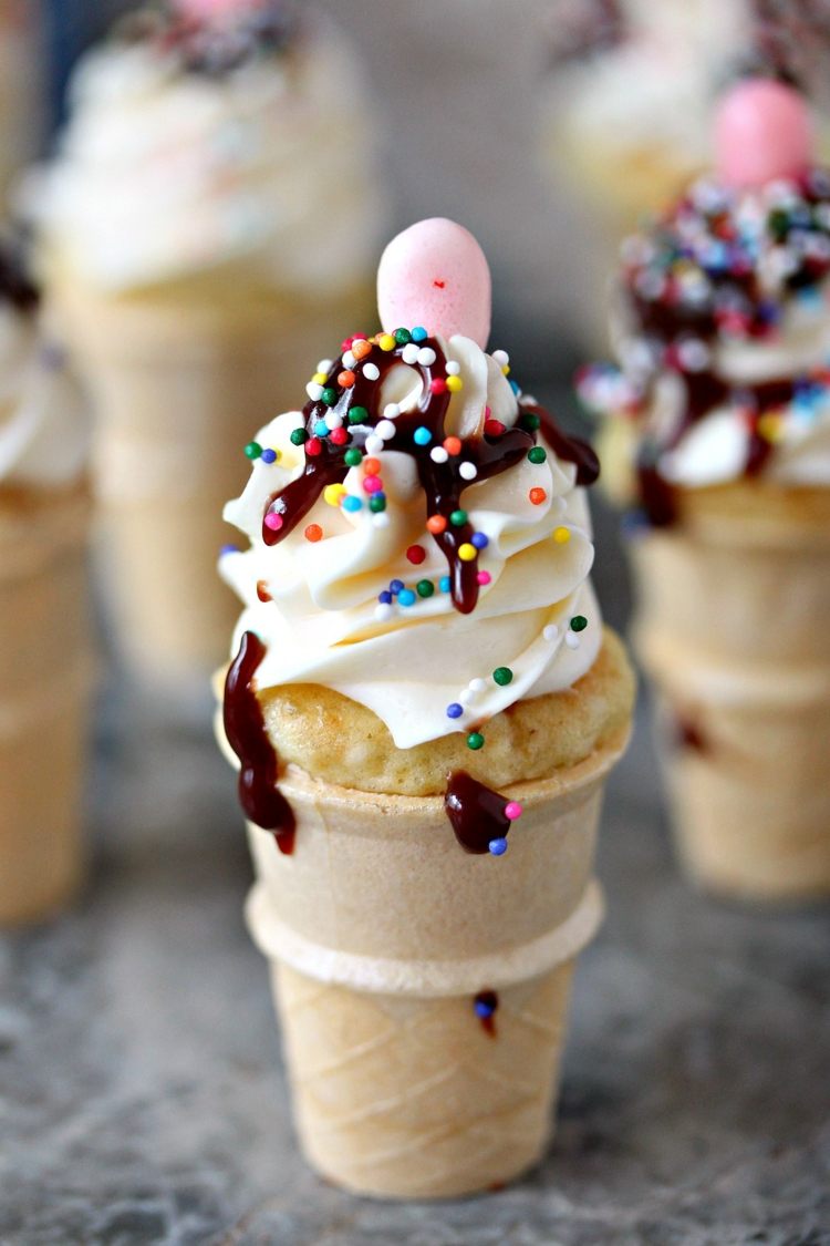crianças-waffle-xícara-decoração-creme de manteiga