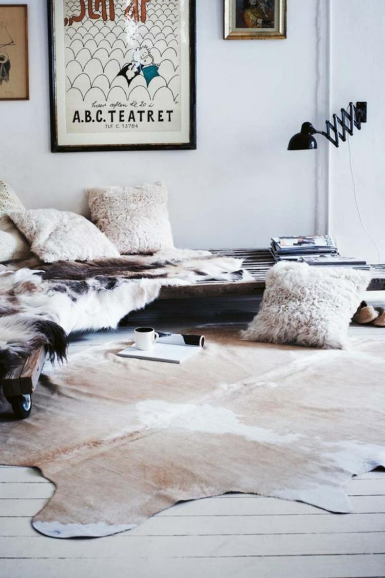 couro-carpete-escandinavo-estilo-mobília-palete-sofá-sofá-almofadas