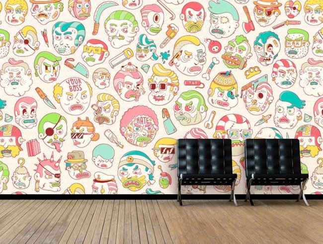 Papel de parede cartoon engraçado original