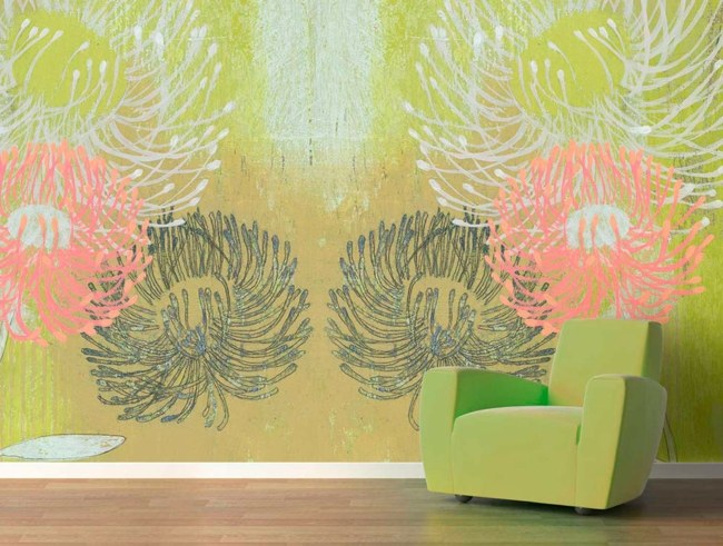 ideias de design de padrão floral verde
