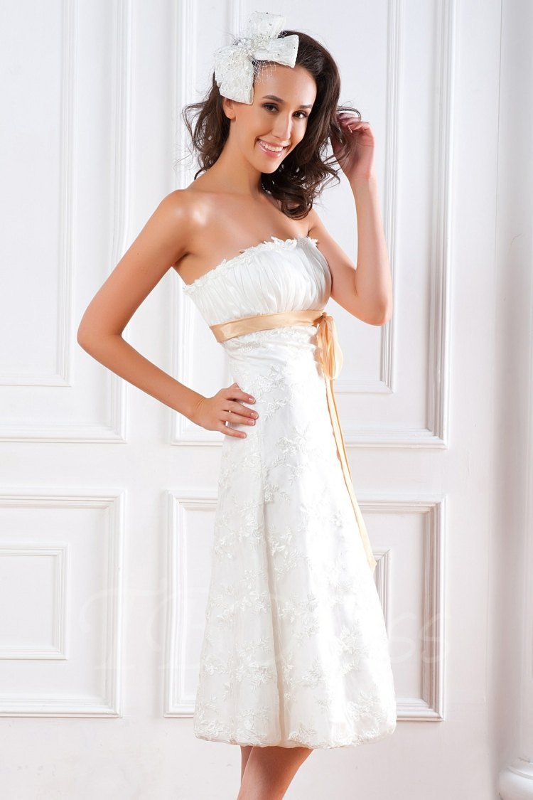 vestidos de noiva curtos feminino-cinto-fita-ouro-laço-cabelo