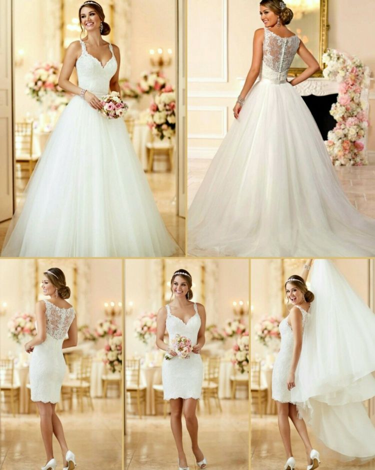 vestidos-de-noiva-curtos-trocáveis-dois-vestidos-de-alças compridas