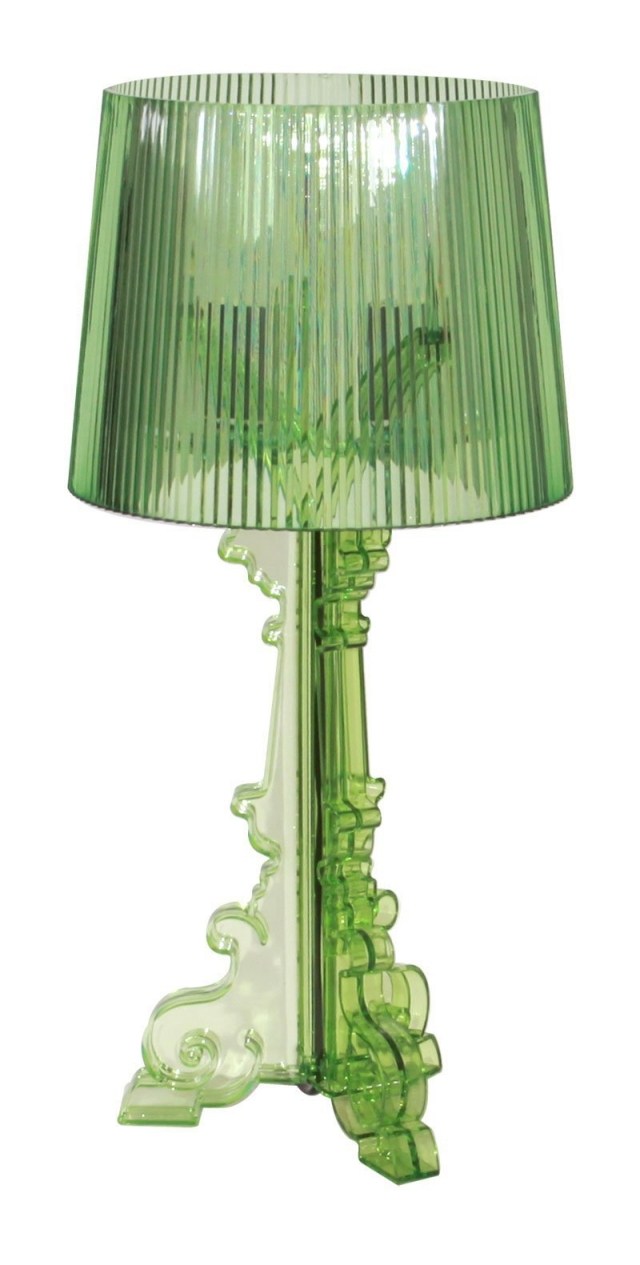 candeeiro de mesa clássico transparente-Kartell versão verde
