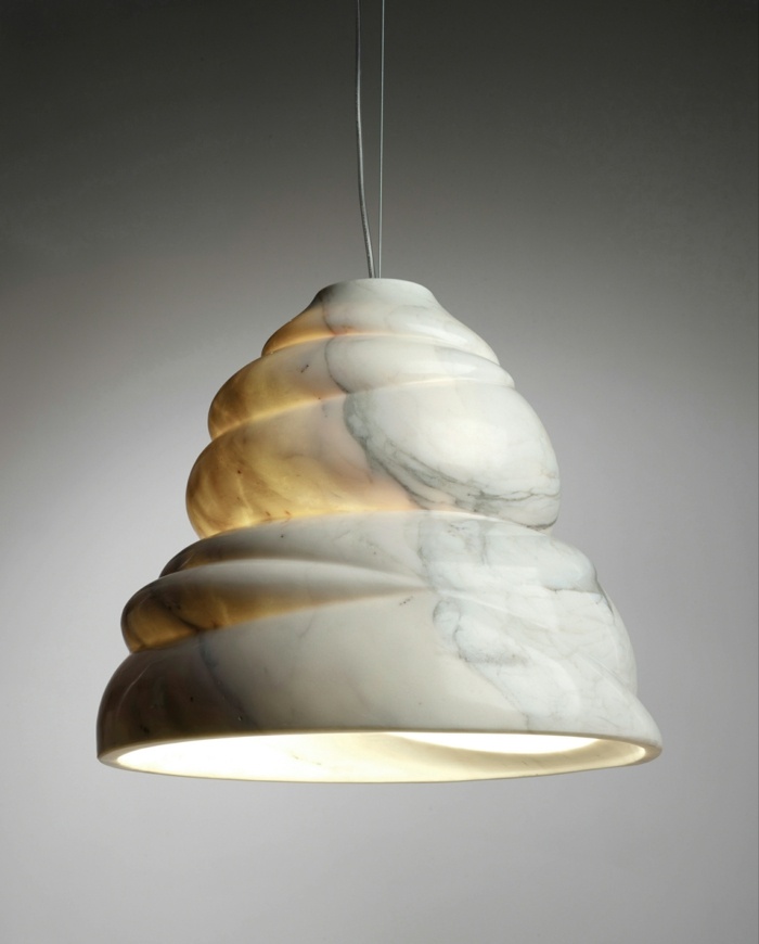 lâmpadas de mármore projetam uma ideia de iluminação de ambiente de luxo