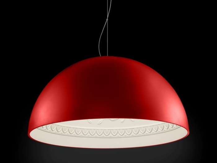 forma de tigela de design retro lâmpada vermelha chiarodi