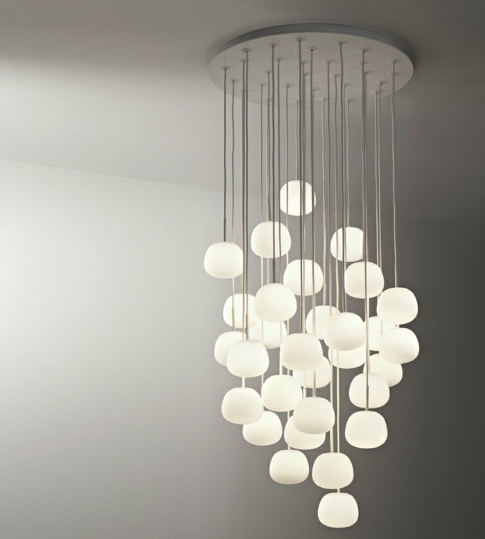 luzes pendentes lustre branco simples elegância lâmpada design metal