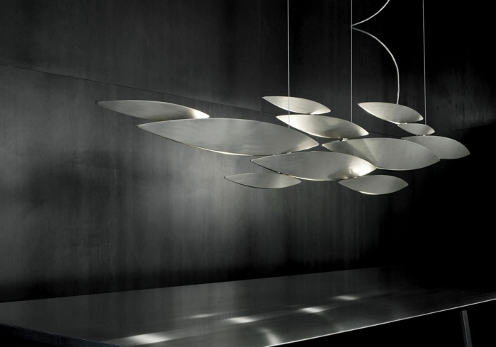 lâmpada de metal pendurada luz mesa de jantar aço design moderno