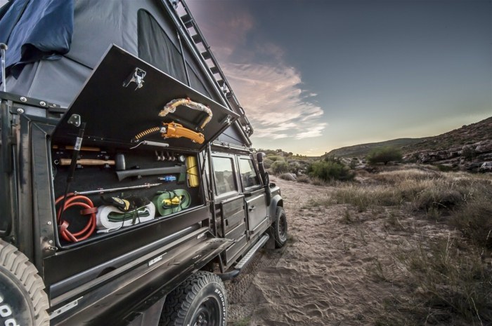 land rover defender icarus camping acessórios veículo off-road