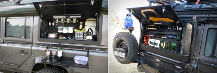 camping veículo off-road para cozinha ao ar livre pneu sobressalente land rover