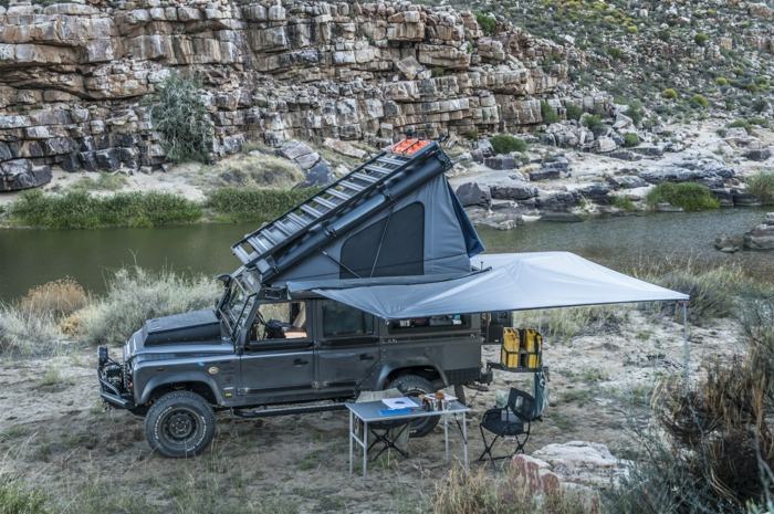 land rover defensor icarus toldo tenda telhado mesa rio