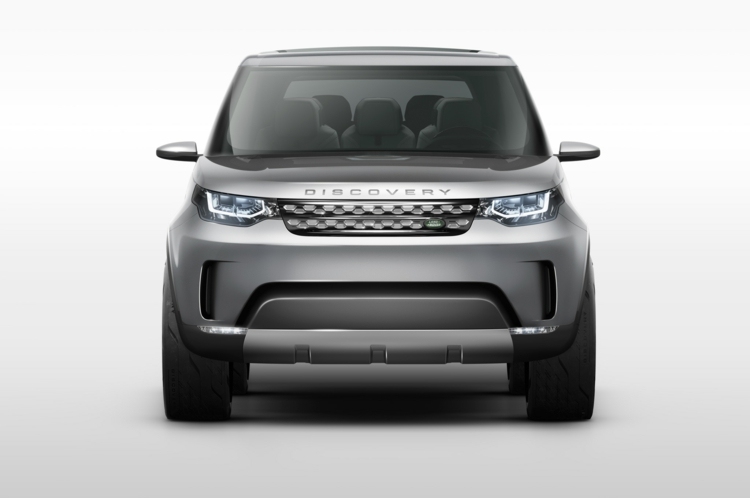 faróis de design de land rover de vista frontal suv