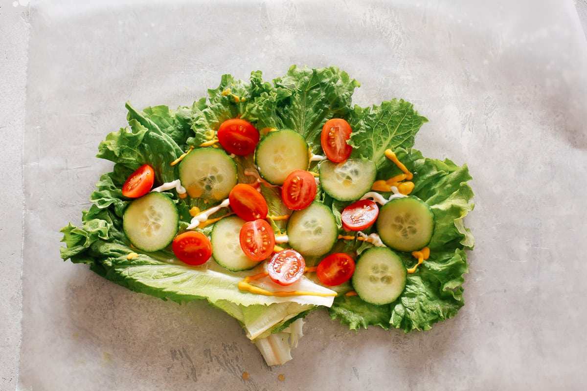 Receita de salada com baixo teor de carboidratos e alimentos sem carboidratos