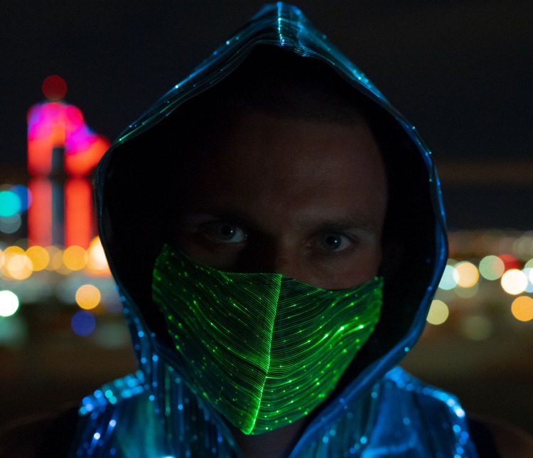 Acessórios LED máscara de super-heróis homens carnaval