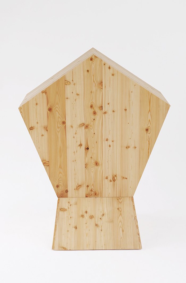 Design de móveis relaxantes com inclinação Armário de madeira pentagonal moderno