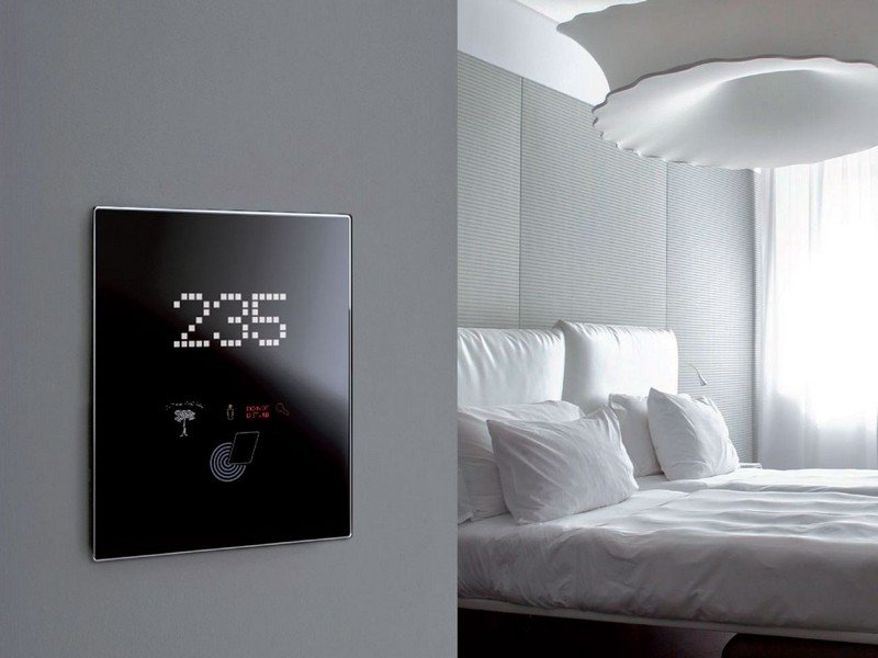 Interruptor de luz-soquetes-moderno-controlador de temperatura-quarto