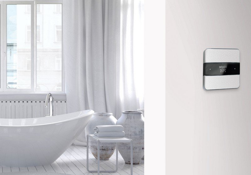 Interruptor de luz-soquetes-moderno-termostato-banheiro-um