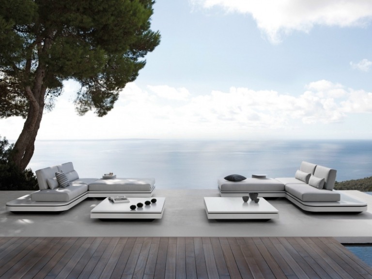Sala-mobiliário de jardim-sofá-superfície de apoio-moderno