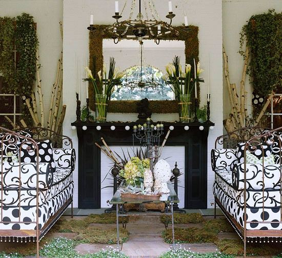 lustre de decoração de jardim de sofá estofado branco