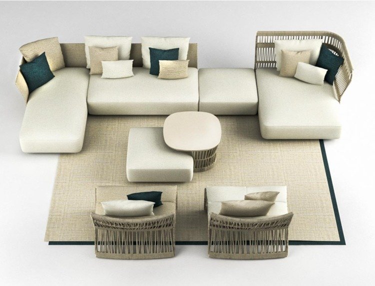 mobiliário de salão, jardim, sofá-espreguiçadeira expansível de forma flexível