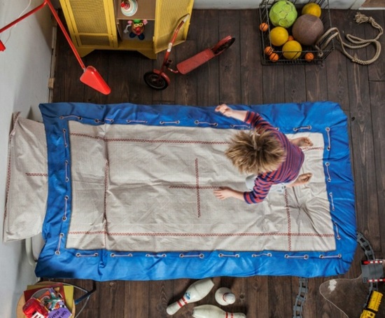 Roupa de cama infantil design cama elástica