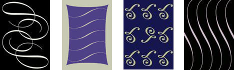 desenho de tapete caligráfico de padrão têxtil