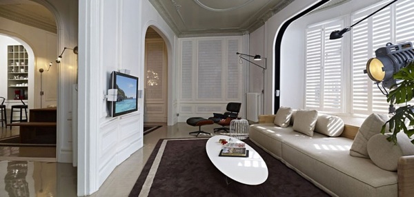 Design de sala de estar moderna e luxuosa