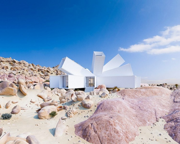forma de halo branco california container house