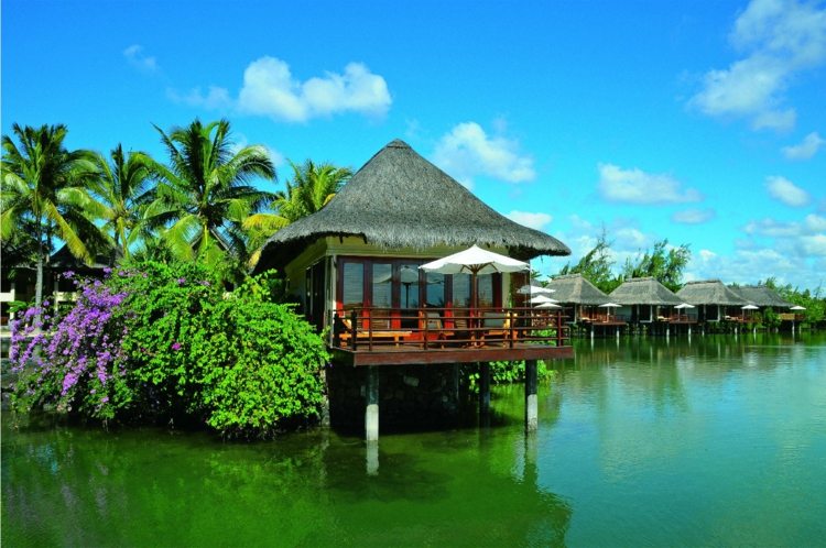 luxo-resort-casa-tropical-palmeiras com telhado de palha