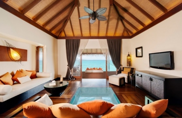 Suíte Luxo Maldivas - Interior elegante