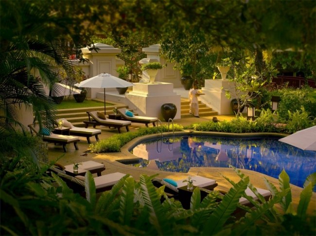 Complexo de piscinas moderno Malaysia Resort luxuoso Tanjong-Jara