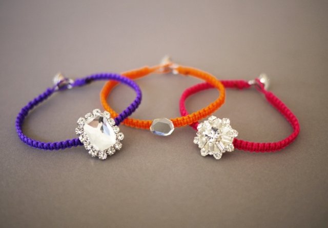 Pulseiras de design legal strass presentes pulseira amizade roxo laranja rosa vermelho