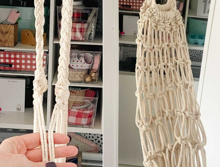 Sacos de gravata feitos de fios para compras sustentáveis ​​sem plástico