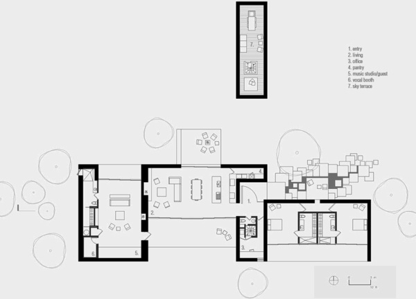 House Mountains Arquitetura Moderna Sketch