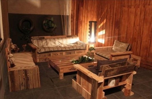 ideias de conjuntos de sala de estar para móveis feitos de paletes de madeira