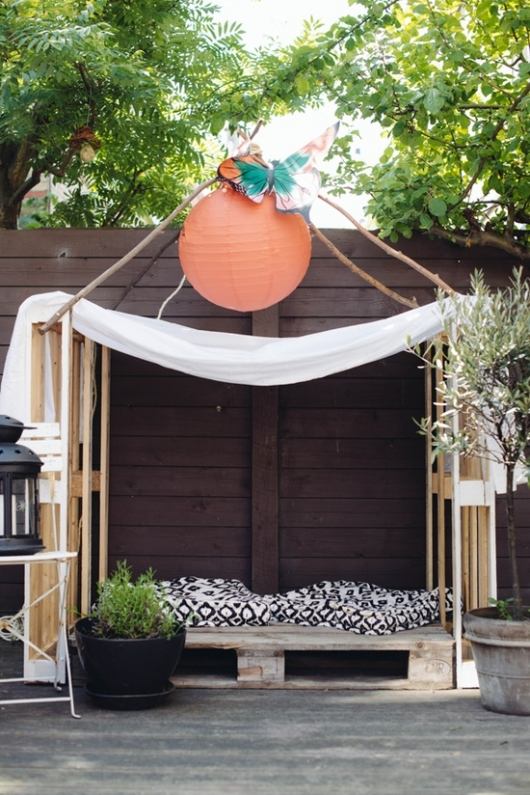 idéias de decoração de mandril de jardim para móveis paletes de madeira
