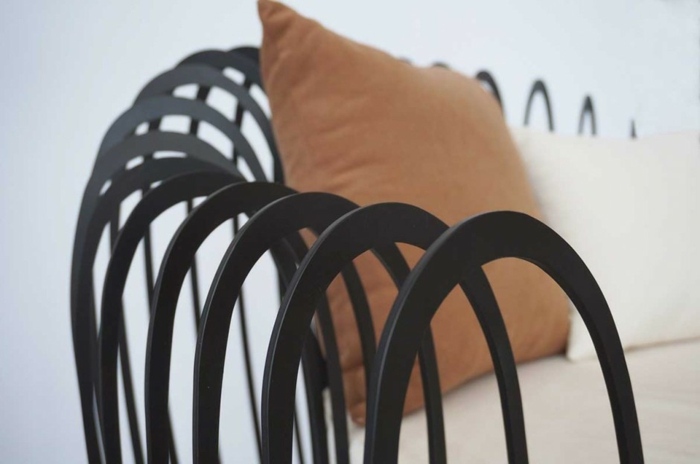 móveis design almofadas de aço poltrona deco marrom