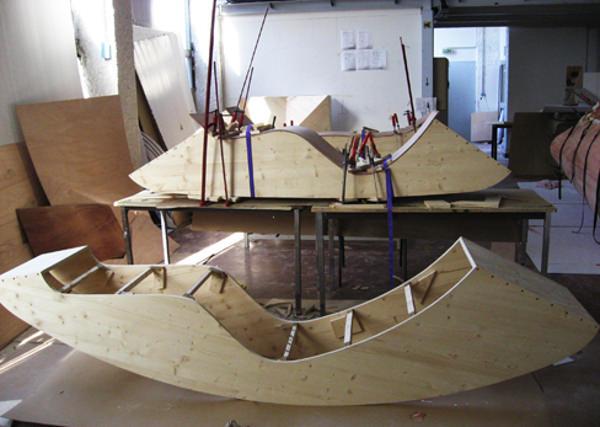 o projeto da casa da nuvem relaxamento do espaço de madeira