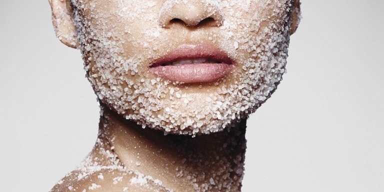 Sal marinho Benefícios Peeling de sal facial Faça você mesmo, tratando a acne, remédios caseiros