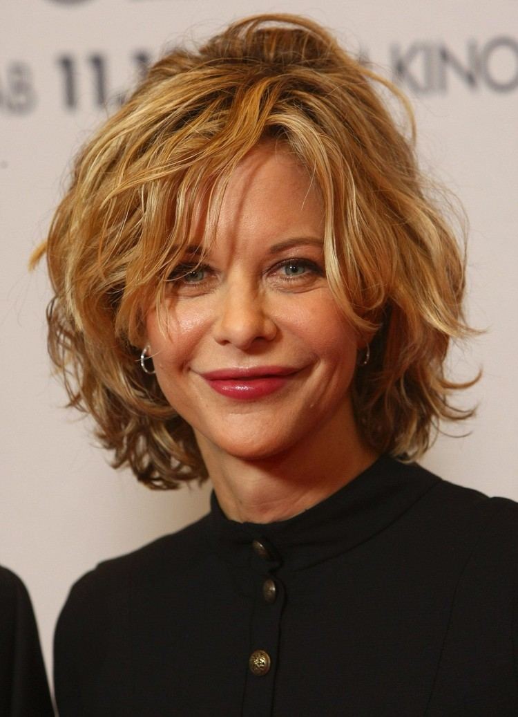 níveis de penteado meg ryan corte com franjas bob