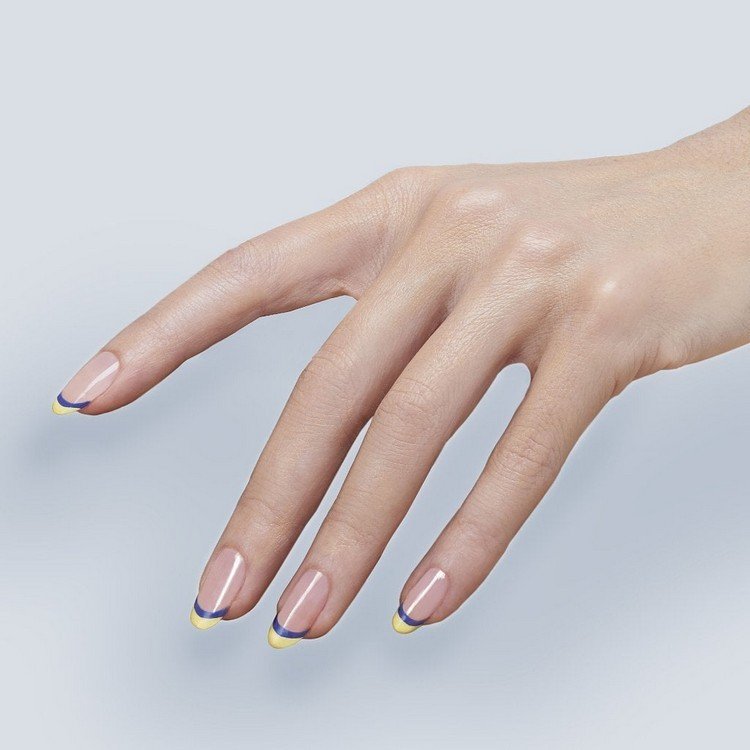 Idéias de design de unhas para unhas curtas tendência Micro French Nails