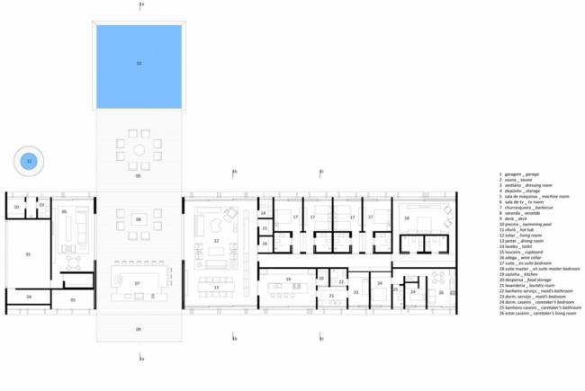 Projeto de arquitetura moderna da House Brasil