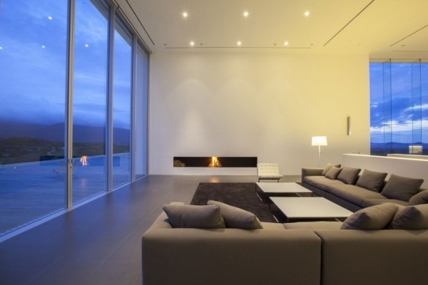 sala de estar com design de casa em estilo minimalista