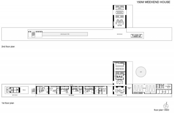 projeto de casa em plano de arquitetura de estilo minimalista