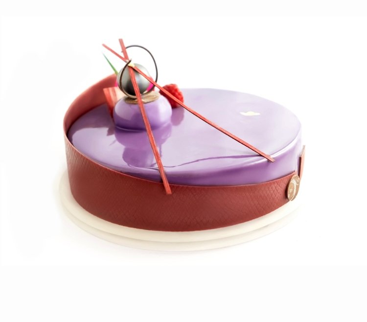 Ideias de glacê de bolo de esmalte de espelho roxo